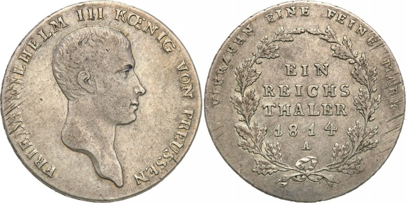 Germany / Prussia
Germany, Prussia. Taler (thaler) 1814 A, Berlin 
Resztki poł...