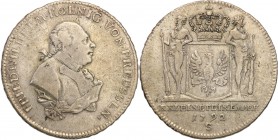Germany / Prussia
Germany, Prussia. 2/3 Taler (thaler)a (gulden) 1792 S, Schwabach 
Wytarte najwyższe elementy monety, patyna.
Waga/Weight: 14,61 g...