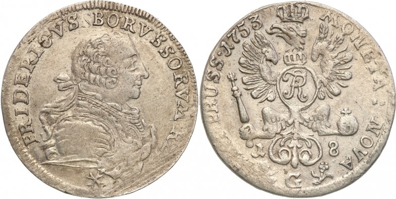 Germany / Prussia
Germany, Prussia. Ort 1753 G, Szczecin 
Ładny egzemplarz. Rz...