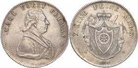 Germany / Prussia
Germany, Regensburg. Taler (thaler) 1808 Carl Theodorf, Dahlberg 
Ładny egzemplarz, wiekowa patyna. Nieco rzadsza moneta.Davenport...