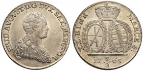 Germany / Prussia
Germany, Saksonia. Fryderyk August III. Gulden (2/3 Taler (thaler) 1765 EDC, Drezno 
Wyśmienity egzemplarz. Intensywny połysk menn...