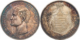Germany / Prussia
Germany, Sachsen - Weimar – Eisenach. Taler (thaler) 1866 A 
Menniczy egzemplarz. Piękna, kolorowa patyna. Rzadsza moneta.Davenpor...