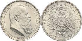 Germany / Prussia
Germany, Bavaria. 3 Mark 1911 D 
Pięknie zachowana moneta. Połysk.AKS 206; Jaeger 49
Waga/Weight: 16,67 g Ag Metal: Średnica/diam...