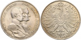 Germany / Prussia
Germany, Sachsen-Weimar-Eisenach. 3 Mark 1915 A 
Pięknie zachowana moneta. Kolorowa patyna, połysk. Rzadsza w takim stanie zachowa...