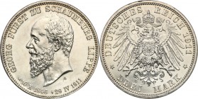 Germany / Prussia
Germany, Schaumburg-Lippe. 3 Mark 1911 A 
Piękny egzemplarz, intensywny połysk menniczy i wspaniale zachowane detale. Bardzo rzadk...
