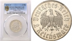 Germany / Prussia
Germany, III Rzesza. 2 Mark 1933 F Luther, stempel lustrzany PCGS PR63 DCAM 
Poszukiwana moneta wybita stemplem lustrzanym, dodatk...