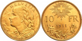 Switzerland
Switzerland 10 francs / frank 1911 B 
Rzadki rocznik. Nakład 100 tys. egzemplarzy. Ten rocznik ma indywidualny numer w katalogu Friedber...