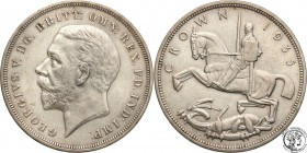 Great Britain / England
United Kingdom. 1 korona 1935 
Patyna.
Waga/Weight: 28,20 g Ag 500 Metal: Średnica/diameter: 
Stan zachowania/condition: 3...