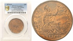 Great Britain / England
United Kingdom. 1 penny 1876 H PCGS UNC 
Wspaniale zachowany egzemplarz. Piękny połysk menniczy, patyna.
Waga/Weight: Metal...