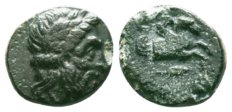 Greek
MYSIA, Adramytion. 4th century BC. Æ . Laureate head of Zeus right / Fore...