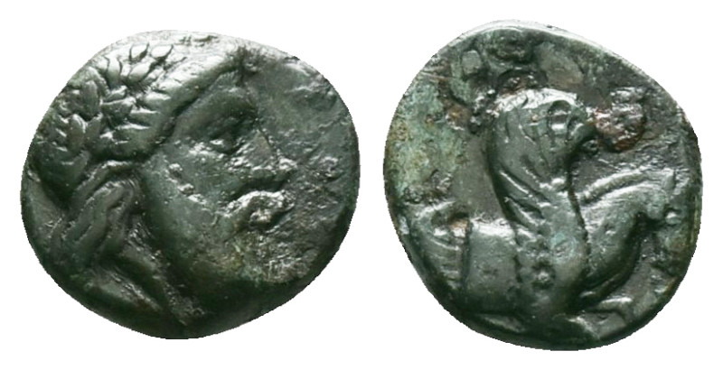 Greek
MYSIA, Adramytion. 4th century BC. Æ . Laureate head of Zeus right / Fore...