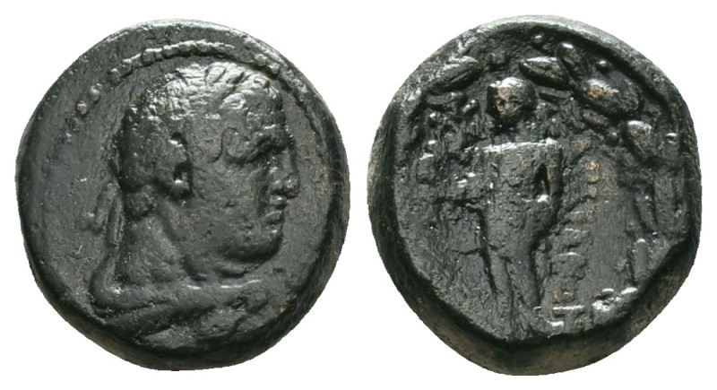 Greek
Lydia, Sardes AE ca 133 BC-AD 14
Obv: Laureate head of youthful Herakles...