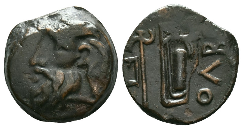 Greek Coins
SKYTHIA. Olbia. Ae (Circa 300-260 BC). Obv: Horned head of Borysthe...