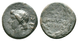 Roman Provincial Coins, Ae 

Reference:

Condition: Very Fine

Weight:2.44 gr. Diameter: 14.0 mm