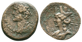 Roman Provincial Coins, Ae 

Reference:

Condition: Very Fine

Weight: 8.34 gr. Diameter: 24.1 mm