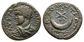 Roman Provincial Coins, Ae 

Reference:

Condition: Very Fine

Weight: 4.41 gr. Diameter: 19.0 mm