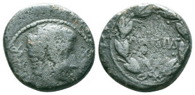 Roman Provincial Coins
ASIA MINOR. Uncertain. Augustus (27 BC-14 AD). Ae.
Obv: CAESAR.
Bare head right.
Rev: AVGVSTVS.
Legend in one line within ...