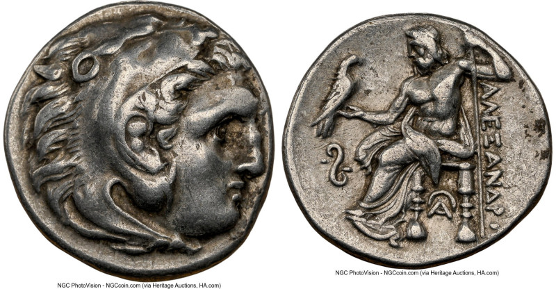 MACEDONIAN KINGDOM. Alexander III the Great (336-323 BC). AR drachm (17mm, 4h). ...