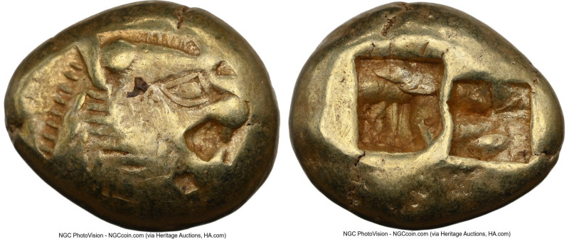 LYDIAN KINGDOM. Alyattes or Walwet (ca. 610-546 BC). EL third-stater or trite (1...