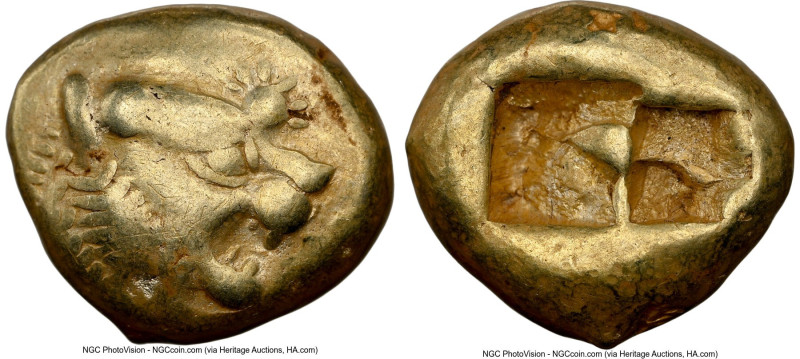 LYDIAN KINGDOM. Alyattes or Walwet (ca. 610-546 BC). EL third-stater or trite (1...