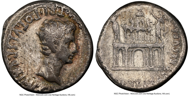 Augustus (27 BC-AD 14). AR denarius (18mm, 3.75 gm, 5h). NGC VF 4/5 - 2/5, smoot...