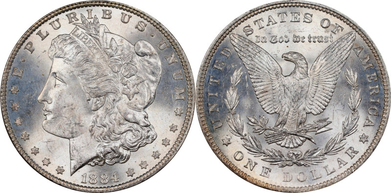 1884 Morgan Silver Dollar. MS-63 (PCGS). OGH Generation 1.2 Rattler.
PCGS# 7150...