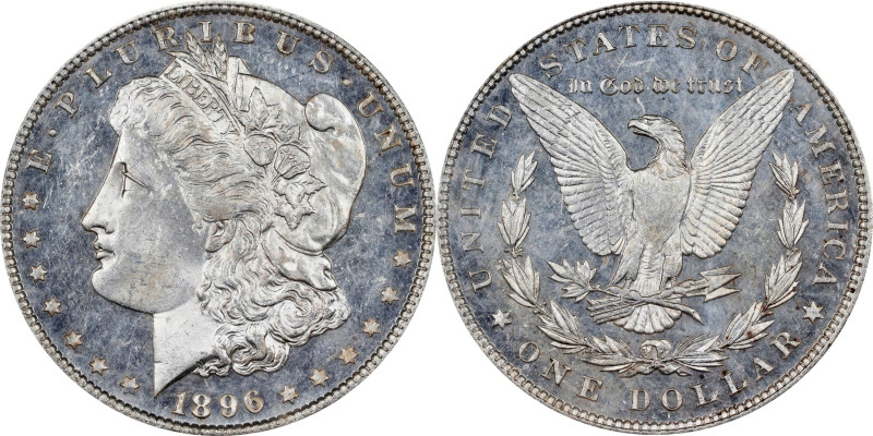 1896 Morgan Silver Dollar. MS-62 DMPL (PCGS). OGH Generation 3.0.
PCGS# 97241. ...