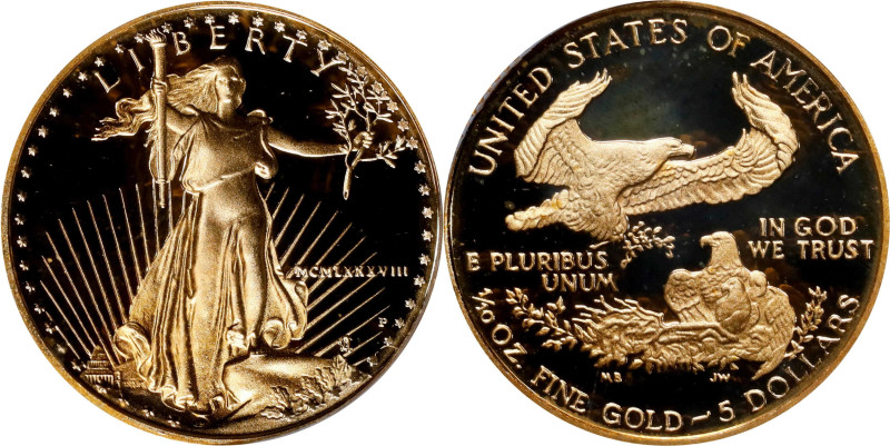 1988-P Tenth-Ounce Gold Eagle. Proof-68 Deep Cameo (PCGS). OGH Generation 2.2.
...