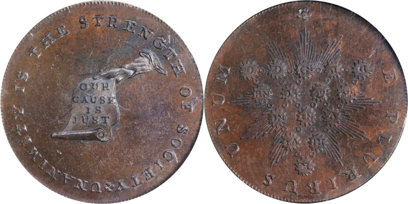 Undated (ca. 1793-1795) Kentucky Token. W-8810. Rarity-2. Copper. LANCASTER Edge...