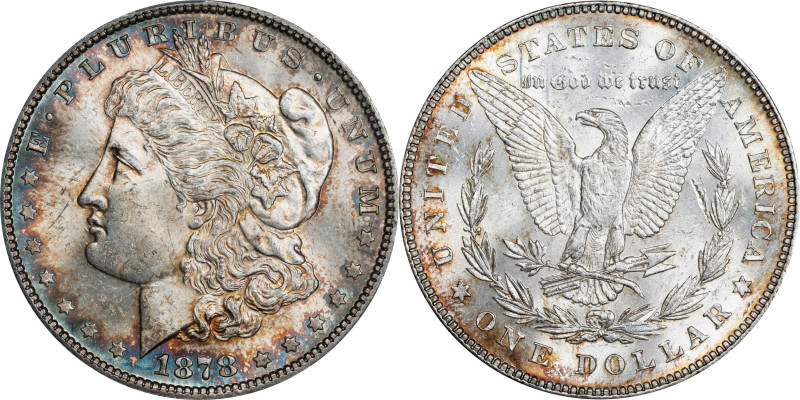 1878 Morgan Silver Dollar. 7/8 Tailfeathers. Strong. MS-63 (PCGS).
PCGS# 7078. ...