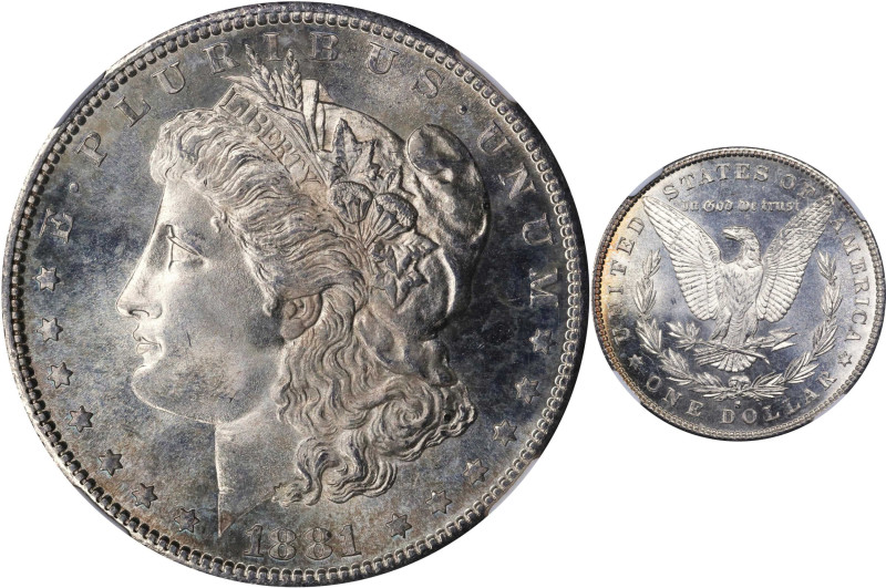 1881-S Morgan Silver Dollar. MS-68 (NGC).
PCGS# 7130. NGC ID: 2549.