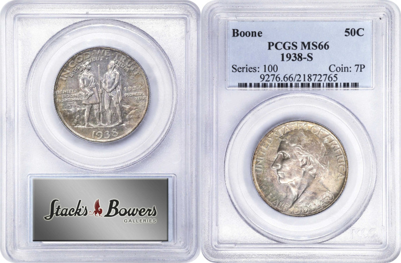 1938 Boone Bicentennial. PDS Set. MS-66 (PCGS).
All examples are individually g...