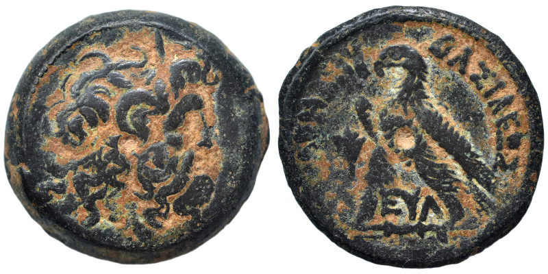 PTOLEMAIC KINGS of EGYPT. Ptolemy VI Philometor, 180-164 BC. Obol (bronze, 11.14...