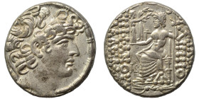 SYRIA, Seleukis and Pieria. Antioch. Aulus Gabinius, Proconsul, 57-55 BC. Tetradrachm (silver, 15.36 g, 26 mm). In the name and types of Philip I Phil...