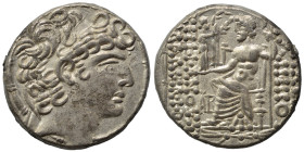 SYRIA, Seleukis and Pieria. Antioch. Aulus Gabinius, Proconsul, 57-55 BC. Tetradrachm (silver, 15.48 g, 25 mm). In the name and types of Philip I Phil...