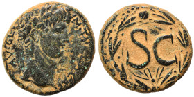 SYRIA, Seleucis and Pieria. Antioch. Claudius, 41-54. As (bronze, 13.28 g, 26 mm). IMP·TI·CLA·CAE·AV·GER Laureate head right. Rev. Large S•C within la...