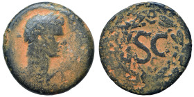 SYRIA. Seleucis and Pieria. Otho, 69 AD. Ae (bronze, 16.24 g, 30 mm), Antioch. [IMP M OTHO CAE AVG] Laureate head right. Rev. S C within laurel wreath...
