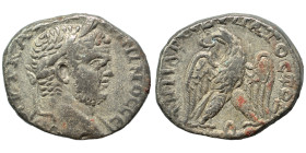 SYRIA, Seleucis and Pieria. Antioch. Caracalla, 198-217. Tetradrachm (billon, 10.05 g, 24 mm). Laureate head right. Rev. ΔΗΜΑΡX ЄΞ ΥΠΑΤΟC ΤΟ Δ Eagle s...