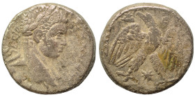 SYRIA, Seleucis and Pieria. Antioch. Elagabalus, 218-222. Tetradrachm (silver, 13.92 g, 24 mm). Laureate bust to right. Rev. Eagle with spread wings s...