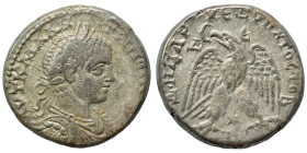 SYRIA, Seleucis and Pieria. Antioch. Elagabalus, 218-222. Tetradrachm (billon, 14.18 g, 24 mm). Laureate bust to right. Rev. Eagle with spread wings s...