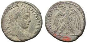 SYRIA, Seleucis and Pieria. Antioch. Elagabalus, 218-222. Tetradrachm (billon, 12.82 g, 24 mm). Laureate bust to right. Rev. Eagle with spread wings s...