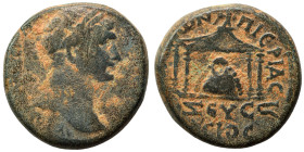 SYRIA. Seleucia. Trajan, 98–117. Ae (bronze, 11.36 g, 23 mm). ΑΥΤΟΚΡ ΚΑΙϹ ΝΕΡ ΤΡΑΙΑΝΟϹ ΑΡΙϹΤ ϹΕΒ ΓΕΡΜ ΔΑΚ Laureate head of Trajan, right. Rev. ϹΕΛΕΥΚΕ...