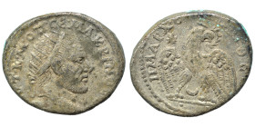 SYRIA, Seleucis and Pieria. Emesa. Macrinus, 217-218. Tetradrachm (billon, 12.75 g, 26 mm). Laureate head right. Rev. Eagle standing facing, head and ...