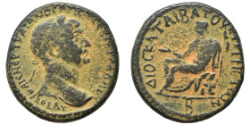 SYRIA, Cyrrhestica. Cyrrhus. Trajan, 98-117. Ae (bronze, 11.15 g, 25 mm). ΑΥΤΟΚΡ ΚΑΙС ΝЄΡ ΤΡΑΙΑΝΟС ΑΡΙСΤ СЄΒ ΓЄΡΜ ΔΑΚ Laureate head right. Rev. ΔΙΟС Κ...