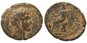 SYRIA, Cyrrhestica. Cyrrhus. Marcus Aurelius, 161-180. Ae (bronze, 9.02 g, 25 mm). Laureate head right. Rev. [ΔΙοϹ ΚΑΤΕΒΑΤοΥ] ΚΥΡΡΗϹΤΩΝ Zeus Kataibate...