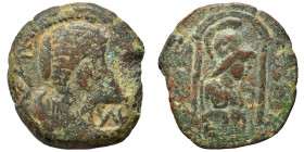 SYRIA, Seleucis and Pieria. Gabala. Julia Domna, 193-217. Ae (bronze, 11.25 g, 26 mm). Draped bust right; c/m. Rev. [ΓABAΛEѠN] Helmeted and draped bus...