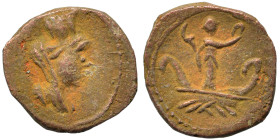 PALMYRENE. Palmyra. Pseudo-autonomous issue, circa 1st-3rd centuries AD. Ae (bronze, 0.72 g, 11 mm). Head of Tyche right. Rev. Astarte standing in gal...