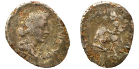 Augustus, 27 BC-AD 14. Fourrée Denarius (silvered bronze, 3.03 g, 21 mm), P. Petronius Turpilianus, moneyer, Rome. TVRPILIANVS III VIR FER-ON Draped b...