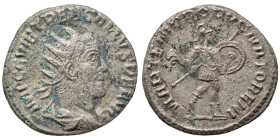 Trebonianus Gallus, 251-253. Antoninianus (bronze, 3.65 g, 20 mm). IMP C G VIB TREB GALLVS P F AVG Radiate, draped and cuirassed bust right. Rev. MART...