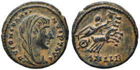 Divus Constantine I, died 337. Follis (bronze, 1.84 g, 15 mm), Alexandria. DV CONSTANTINVS P T AVGG Veiled head of Divus Constantine I to right. Rev. ...